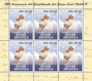 ANGOLA SHEET POPE JOHN PAUL 