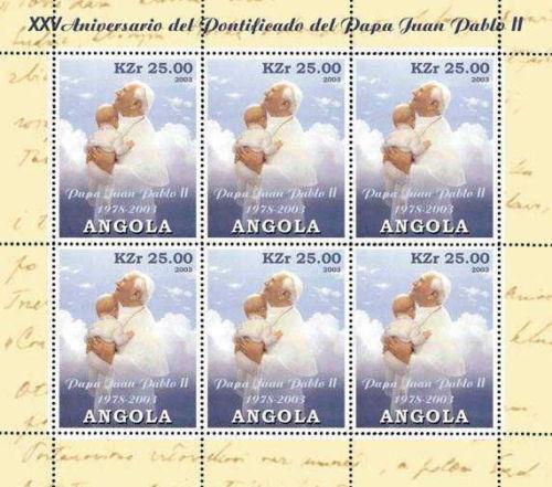 ANGOLA SHEET POPE JOHN PAUL 