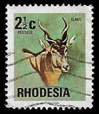 Rhodesia #329 Used; 2 1/2c Eland (1974)