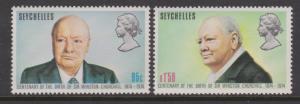 Seychelles 1974 Churchill Set Sc#321-322 MNH