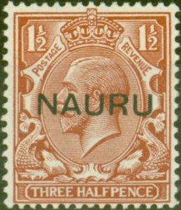 Nauru 1923 1 1/2d Red-Brown SG15 Fine LMM 