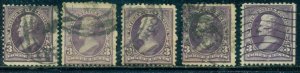 SCOTT # 268, USED, VERY GOOD-FINE(4) AND FINE SE(1) , 5 STAMPS, GREAT PRICE!