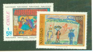 CHILE 611-12 MNH BIN $1.50