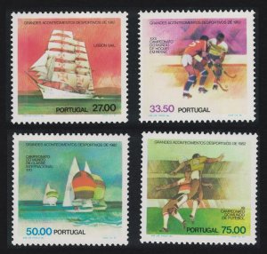 Portugal Football Sailing Hockey Sporting Events 4v 1982 MNH SG#1873-1876