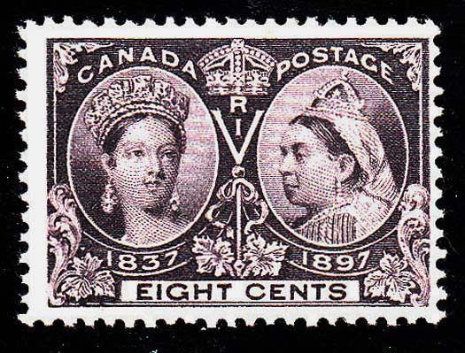 CANADA Sc 56 Mint Never Hinged Original Gum 8¢ Jubilee NIce!