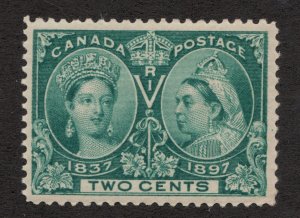 #52  Canada Victoria  - 1897 2 Cent stamp MH  -  F/VF - superfleas  cv $32.50