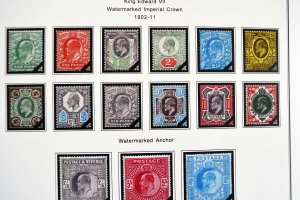 COLOR PRINTED GREAT BRITAIN [CLASS.] 1840-1951 STAMP ALBUM PAGES (28 ill. pages)