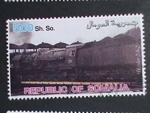 ​SOMALIA STAMP:2002 WORLD CLASSIC TRAINS CTO -MNH LARGE SET. #3 CONDITION FINE