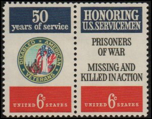 United States 1422a - Mint-NH - 6c Disabled American Vets / POWs / MIAs (1970)