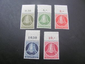 GERMANY  1951-2 MNH SC  9N75-9 BELLS RIGHT W/#S XF  SET $90+ (114)