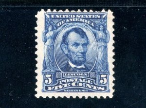 USAstamps Unused VF-XF US Series of 1902 Lincoln Scott 304 OG MHR SCV $60