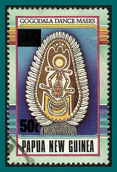 Papua New Guinea 1994 Surcharge Mask 50t, used #867,SG736