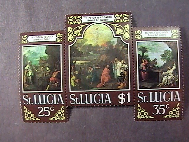 ST. LUCIA # 275-277(277a)-MINT NEVER/HINGED---COMPLETE SET(STRIP OF 3)---1970