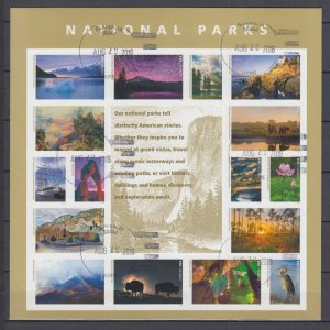 ​(K) USA Sc#5080 National Parks Full Sheet of 16 forever stamps VF Used