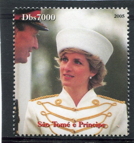 Sao Tome & Principe 2005 Princess DIANA set 1v Perforated Mint (NH)