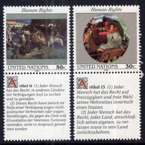 UN New York 599-600 Human Rights MNH VF