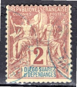 Diego Suarez - Malagasy (Madagascar); 1892; Sc. # 26; Used Single Stamp
