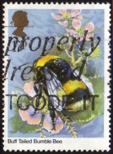 Great Britain 1985 Sc#1098 17p Buff Tailed Bumblebee USED-VG-NH.