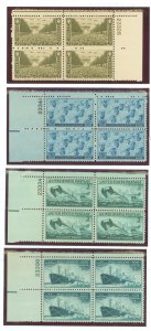 United States #934/935/936/938 Mint (NH) Plate Block