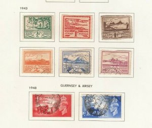 1943-44 WARTIME REGIONAL ISSUES JERSEY COMPLETE  MINT/USED