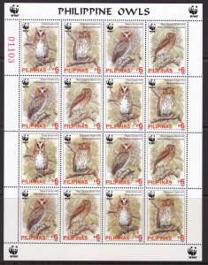 Philippines, Fauna, WWF, Birds, Owls MNH / 2004