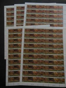 MALTA : 1975. Xmas Paintings Sc #B20-22 Strip of 3. 24 Full Shts of 20 Cat