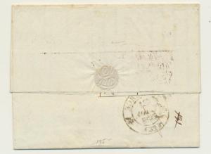 NORWAY 1835 CHRISTIANIA TO BORDEAUX FRANCE LETTER, GOOD MARKINGS (SEE BELOW)