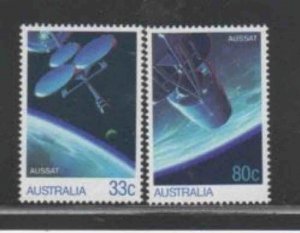 AUSTRALIA #972-973 1986 SATELLITES MINT VF NH O.G