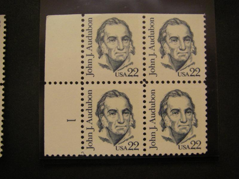 Scott 1844-1869, Great Americans, Complete Plate Blocks of 4 or 6, MNH Beauties