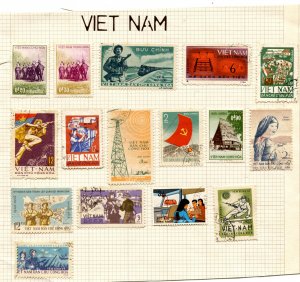 Viernam Stamp #16 EARLY USED ISSUES ON ALBUM PAGE - UNCHECKED