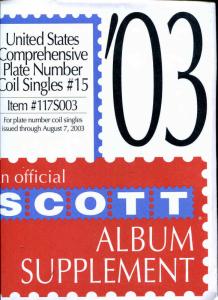 US Scott US Plate Number Coil Singles #15 Thru 2003  Supplement New