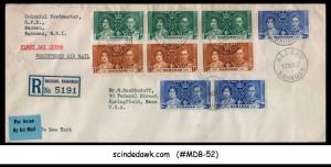 BAHAMAS - 1937 KGVI CORONATION - 9V - FDC REGISTERED