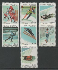 Thematic Stamps Sports - GUINEA BISSAU 1983 WINTER OLYMPICS 786/92 7v mint