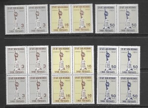 Timor 275-7 MNH cpl set  x 6, vf, see desc. 2020 CV $25.50