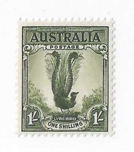 Australia Sc #300 1sh  green with 'O' flaw NH VF