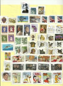 50 different used US stamps-2009-2011-scan 8/14