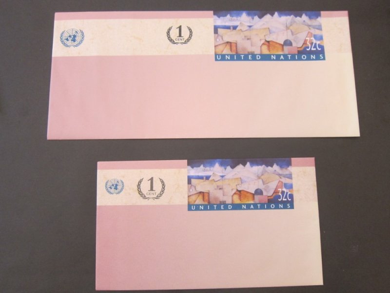 United Nations (NY) 2 pre-stamp cover mint 