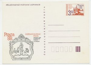 Postal stationery Czechoslovakia 1988 Madonna