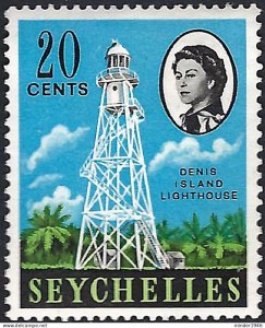 SEYCHELLES 1968 QEII 20c Multicoloured, SG199 MH