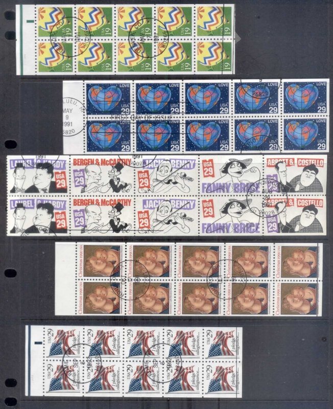 USA 1990's on Assorted Oddments, blocks, panes , duplicates Used 5 scans