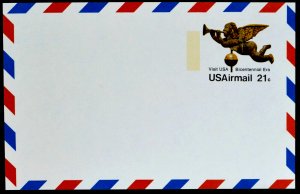 1975 US Sc. #UXC16 air postal card 21 cent mint, clean card, excellent condition