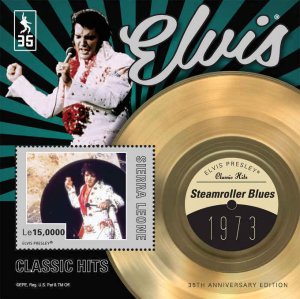 Sierra Leone - Elvis, Steamroller Blues -  Souvenir Sheet - SIE1207S