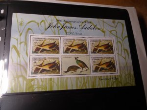 Dominica   Birds  J J  Audubon  #  891  Mini Sheet