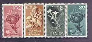 Rio Muni 1960 Child Welfare Fund (Plants) set of 4 unmoun...