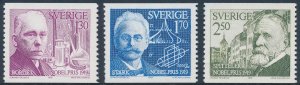 Sweden 1979 Nobel Prize Winners of 1919 Set of 3 SG1027-1029 MNH