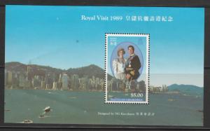 Hong Kong 1989 Sc 559 Royal Visit-Diana MNH