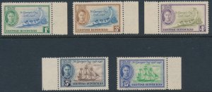 British Honduras 1949 SG166-171 150th Battle St Georges Cay. Scott 131 -136 MUH