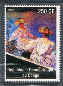 Congo 2004 CLAUDE MONET Painting 1 value Perforated Mint (NH)