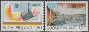 FINLAND Sc #679-80  CPL MNH SET EUROPA 1983 with CHURCH and MINING