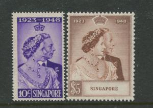 Singapore - Scott 21-22 - Silver Wedding Issue -1948 -MNH-Set of 2 Stamps